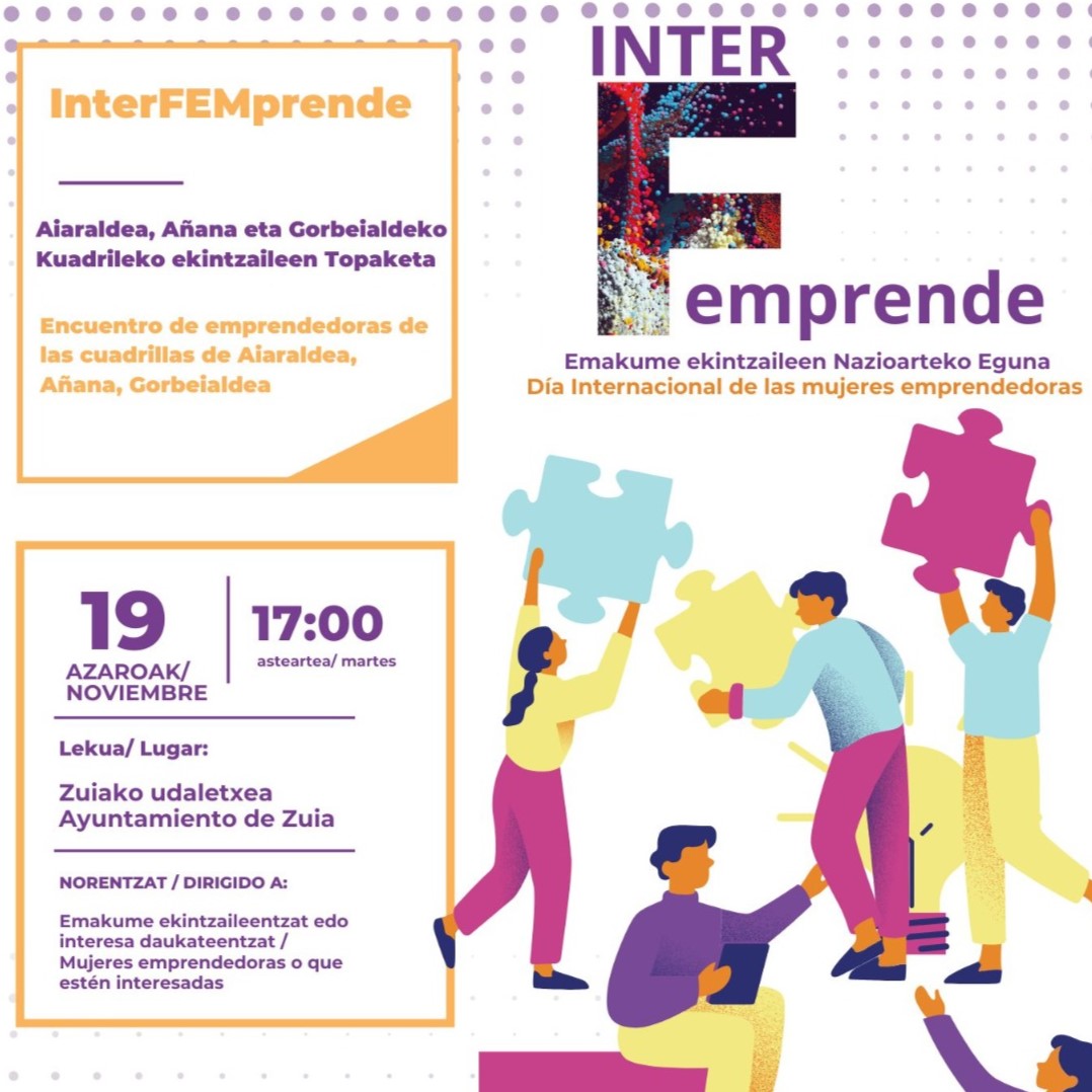 ENCUENTRO INTERFEMPRENDE DE EMPRENDEDORAS DE AÑANA, AIARALDEA Y GORBEIALDEA